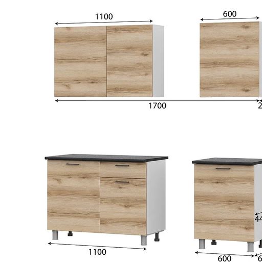 Кухонный гарнитур «Лаванда» (без столешницы)